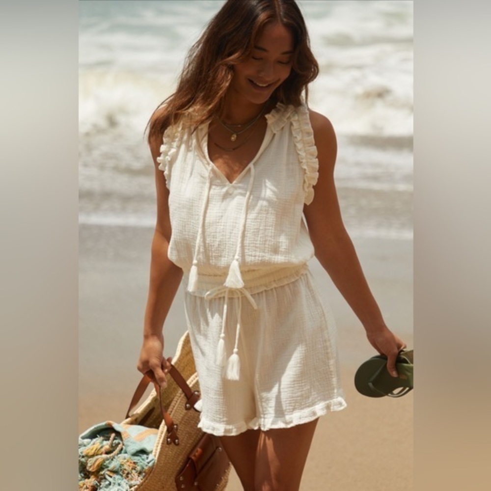 Sundays Anthropologie Siri Romper Ivory